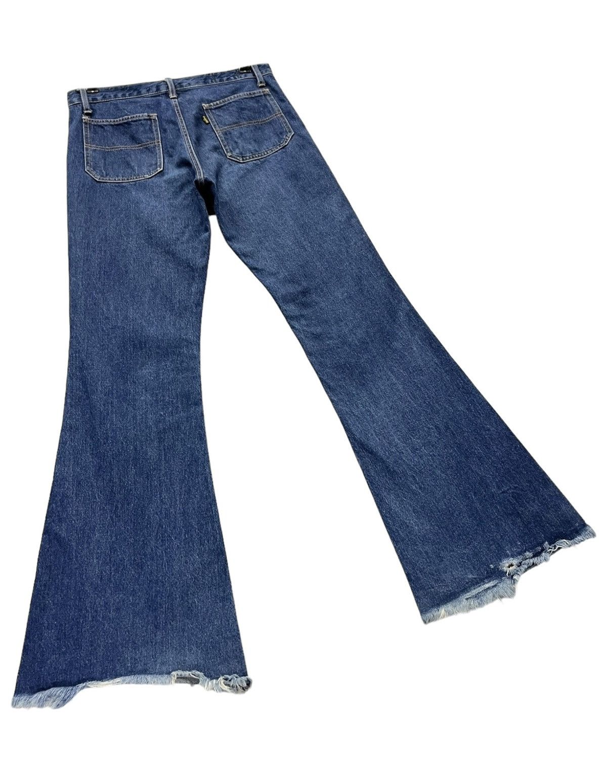 Big John × Le Grande Bleu (L.G.B.) × Vintage ULTRAFLARE🔥BIG JOHN BIG WASHING Bush Pants Distressed Jeans Size US 29 - 2 Thumbnail