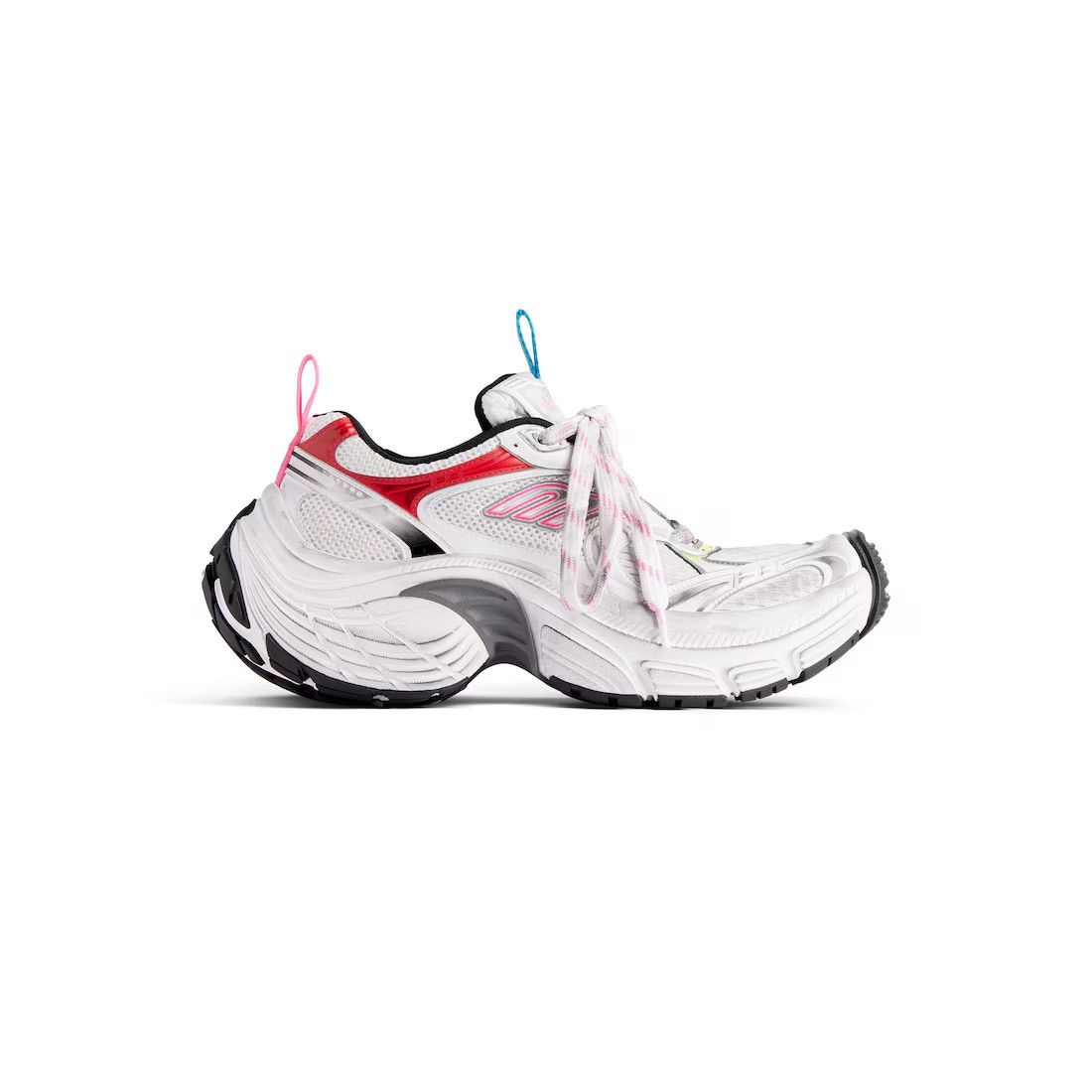 BALENCIAGA 6XL $1200 Women's White/Pink/Multicolor Sneakers
