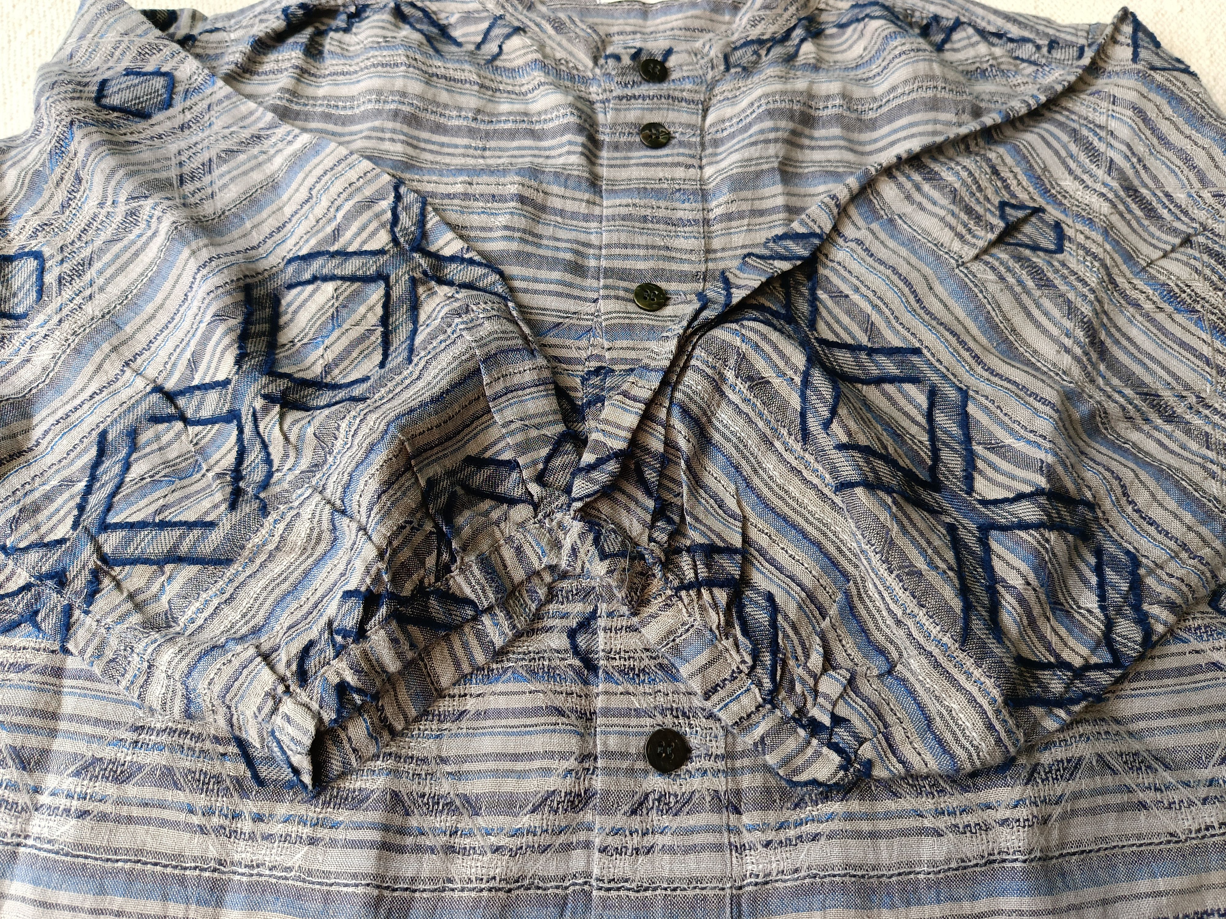 Issey Miyake × Japanese Brand Plantation by Issey Miyake Japan linen 3/4 sleeve shirt Size M / US 6-8 / IT 42-44 - 6 Thumbnail