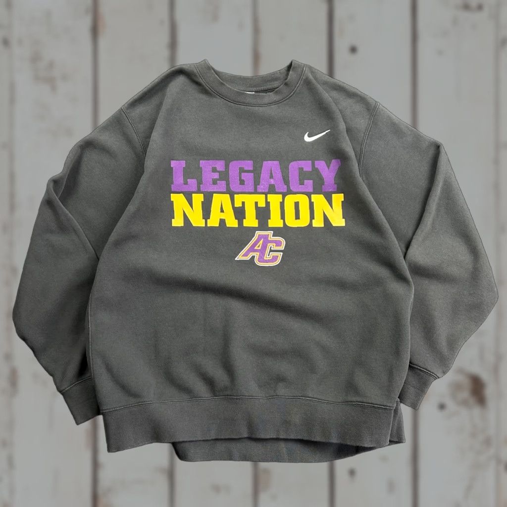 Nike Nike Gray XL Crewneck Sweatshirt Men Pullover Nike Sportswear Graphic Print Logo Winter, Fall, Spring University/School Theme Size US XL / EU 56 / 4 - 1 Thumbnail