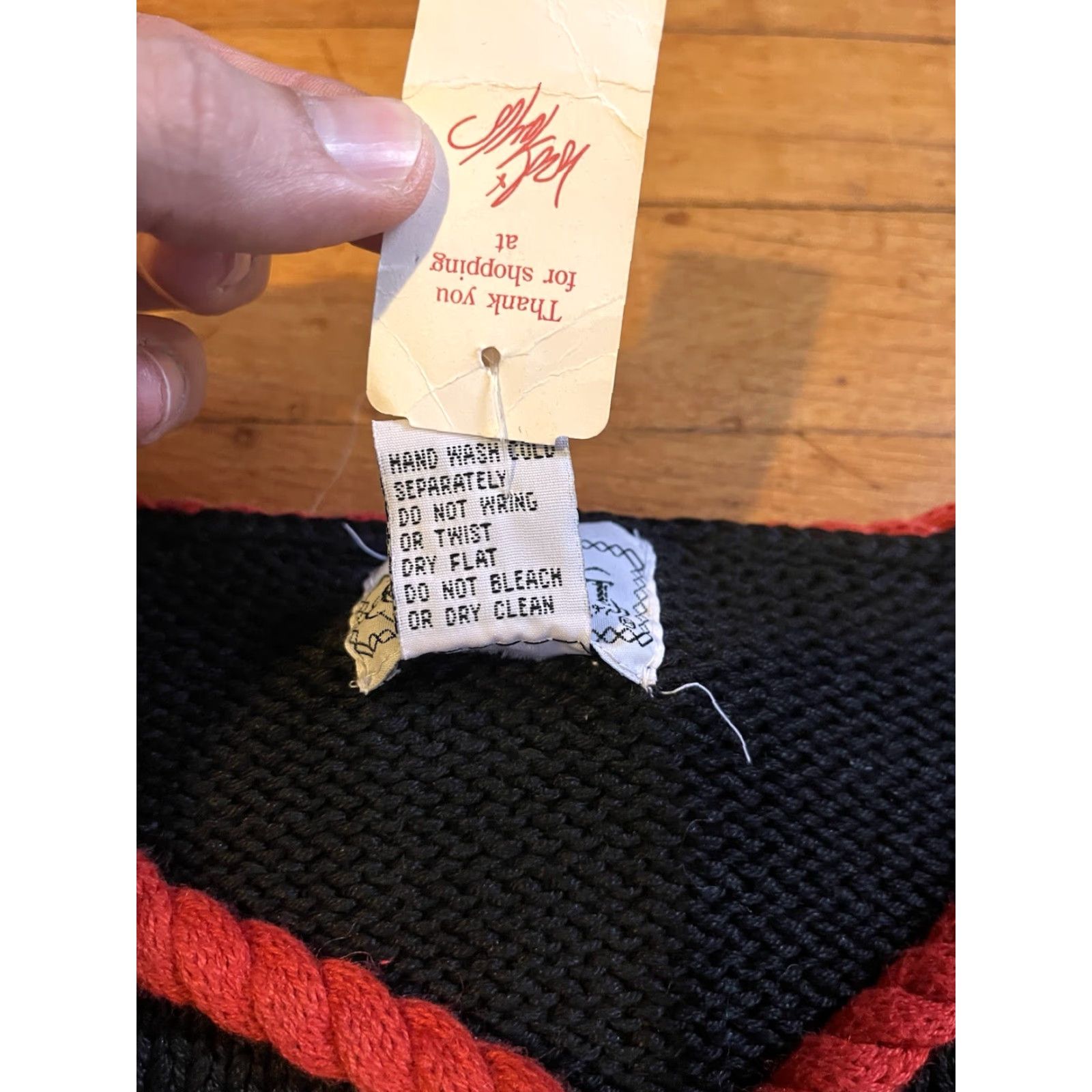 Vintage VINTAGE Croquet Club Cardigan Sweater Women’s M Black Damaged 80s 90s Retro Crochet Button Casual Party/Cocktail Sundry? Size M / US 6-8 / IT 42-44 - 5 Thumbnail