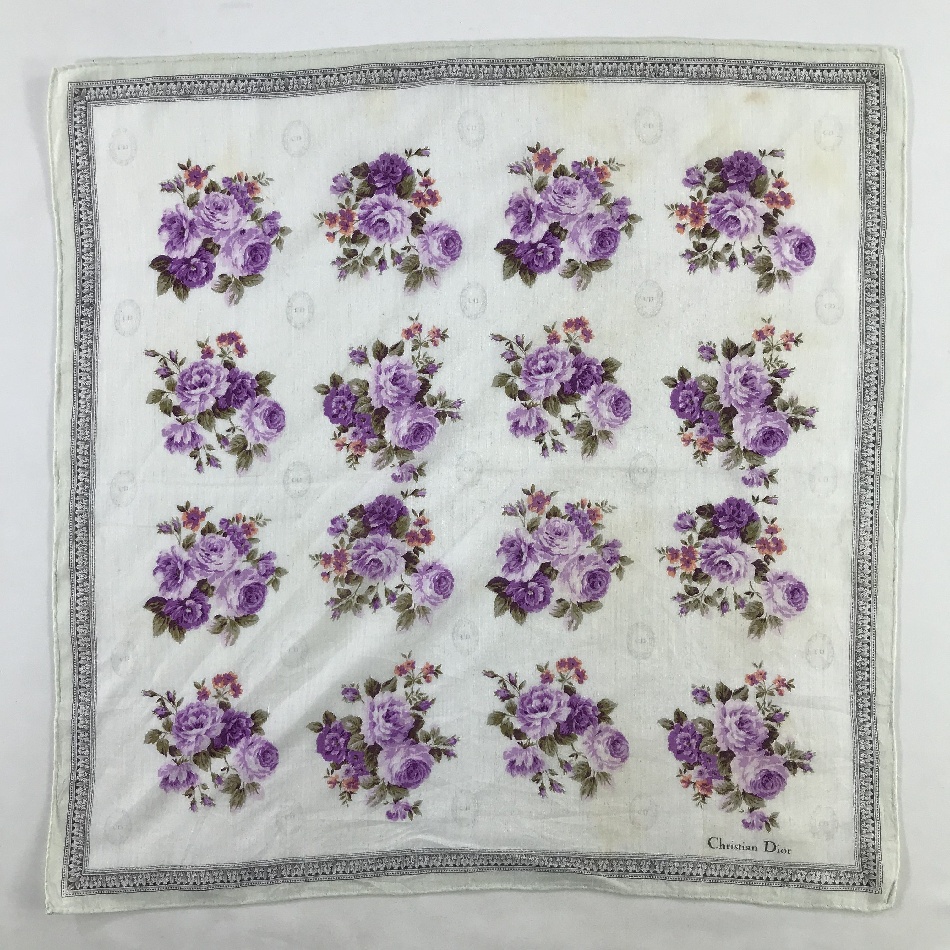 Christian Dior Monsieur × Vintage Christian Dior Bandana / Handkerchief / Neckerchief - S1079 Size ONE SIZE - 1 Thumbnail