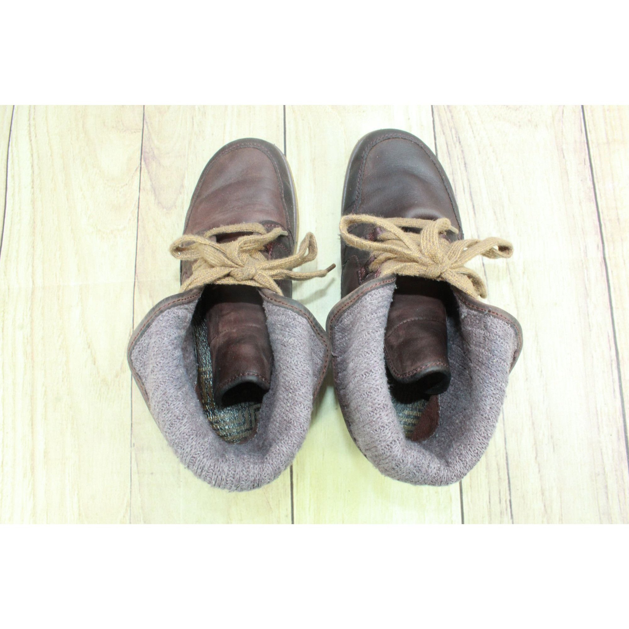Chaco Chaco Women's Leather Barbary Boots Wool Collar Size 7 Size US 7 / IT 37 - 7 Thumbnail
