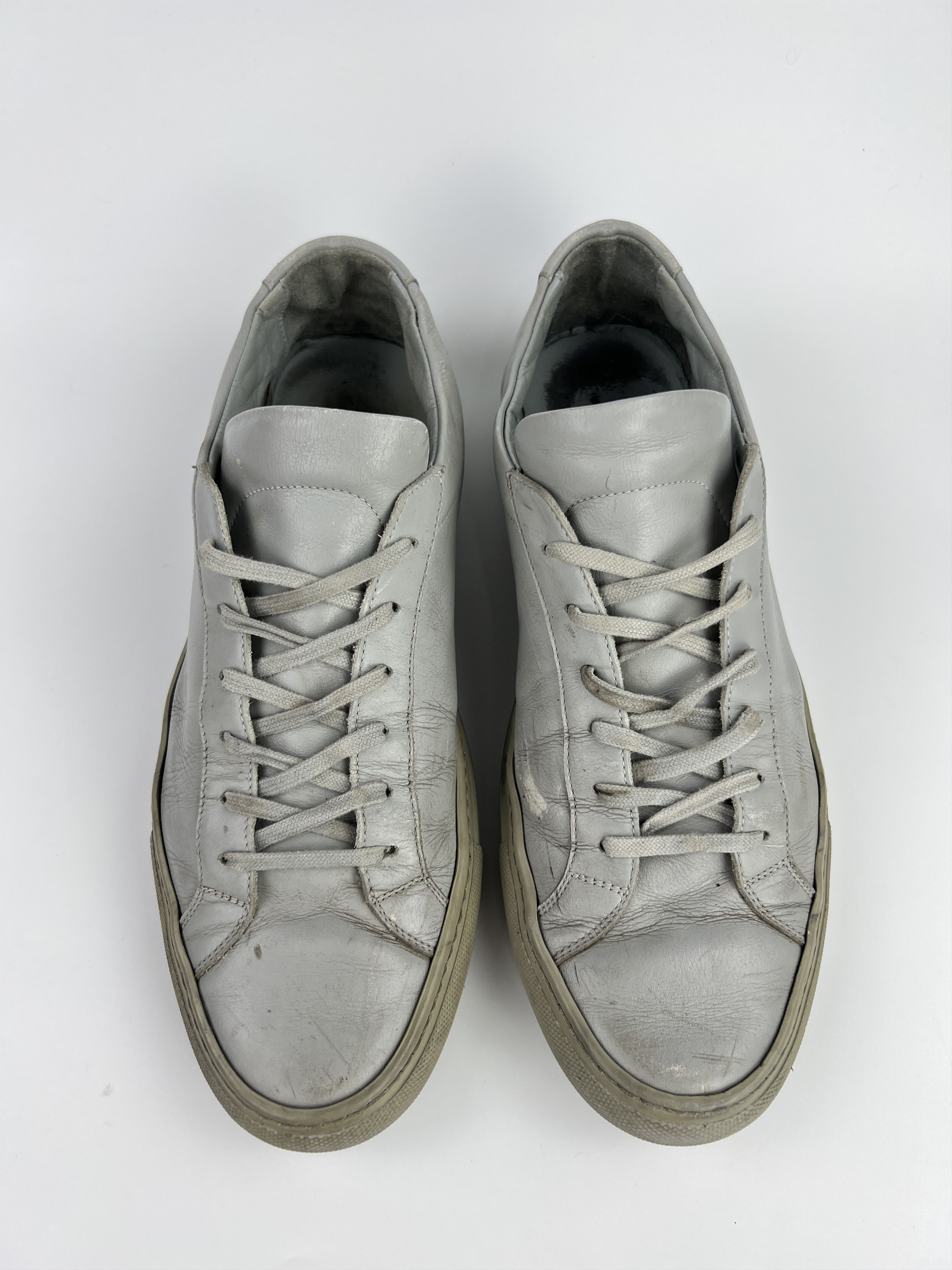 Common Projects Common Projects Achilles Low Top Gray Leather Sneakers Size US 10 / EU 43 - 2 Thumbnail