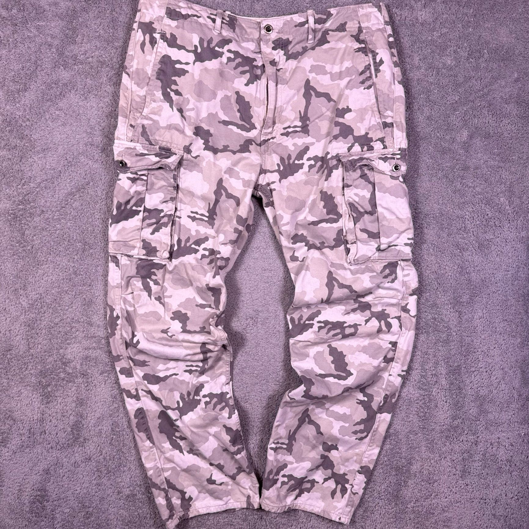 Levi's Levis Cargo Pants Men 38x31 Ace Camo White Tab Combat Military Utility Tactical Cargo Pants 38 Regular Gray Mens Size US 38 / EU 54 - 2 Thumbnail
