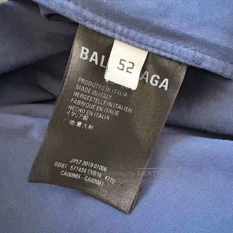 Balenciaga Balenciaga Blue White Windbreaker Jacket Size US L / EU 52-54 / 3 - 4 Thumbnail