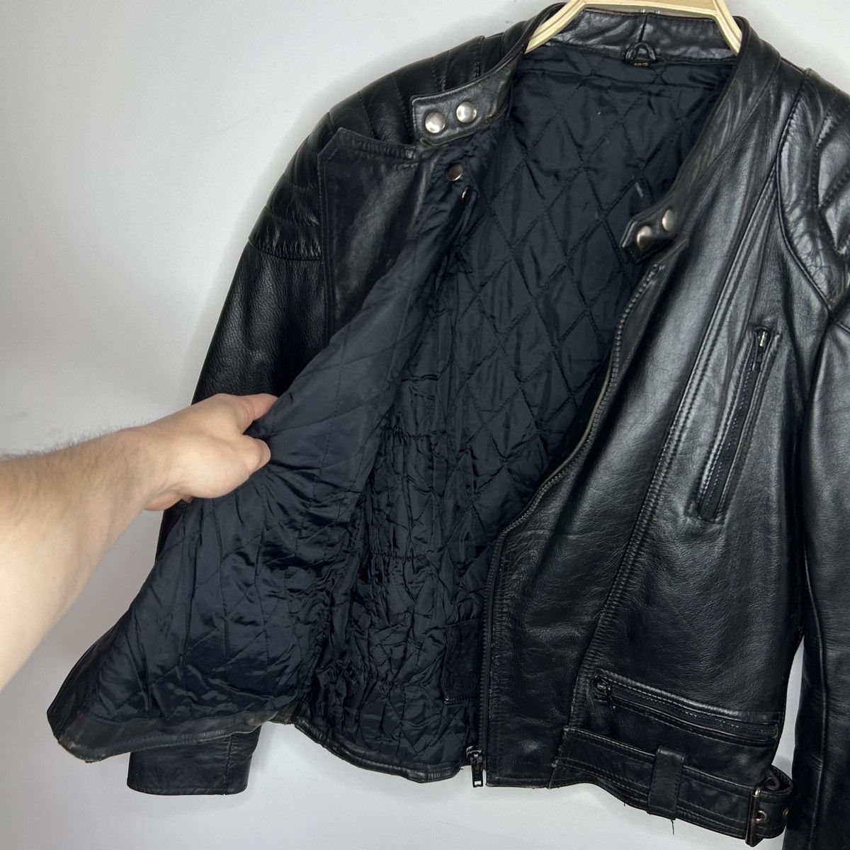 Vintage Moto Vintage Racing Leather Jacket Ramones Biker 90s Punk Size US M / EU 48-50 / 2 - 7 Thumbnail