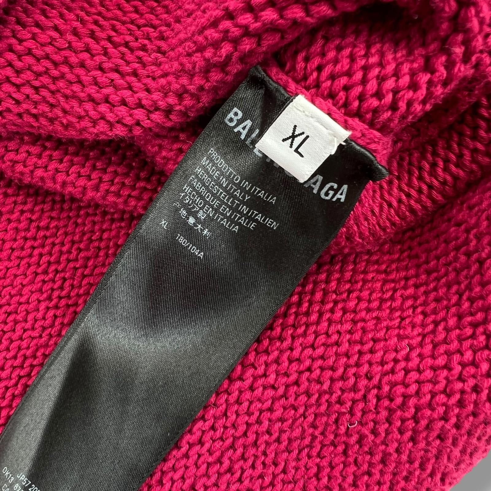 Balenciaga Balenciaga Est 1917 Red Sweater Size US XL / EU 56 / 4 - 4 Thumbnail