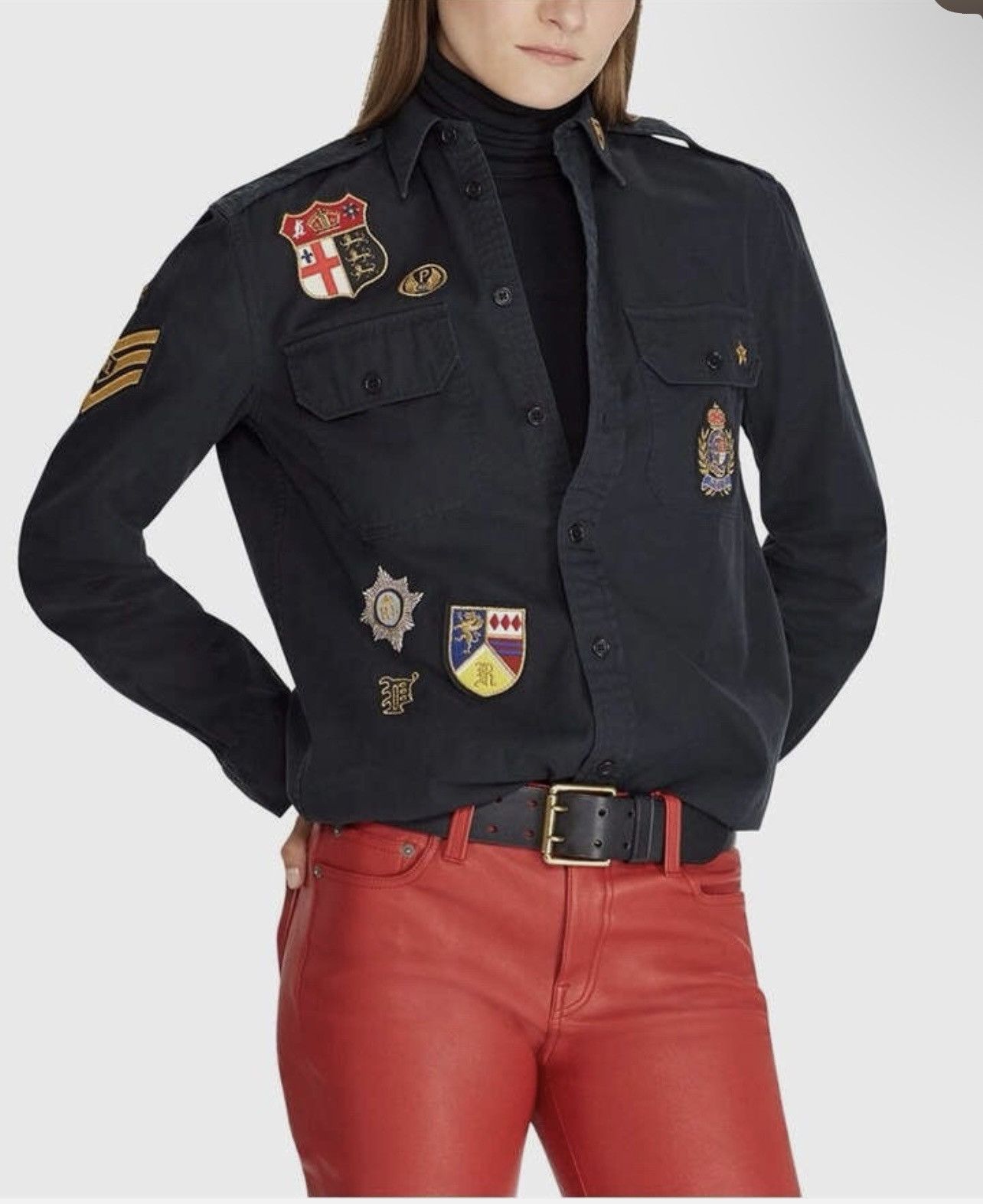Polo Ralph Lauren Polo Ralph Lauren Patchwork Twill Military Crest Shirt – XS Size XS / US 0-2 / IT 36-38 - 2 Thumbnail
