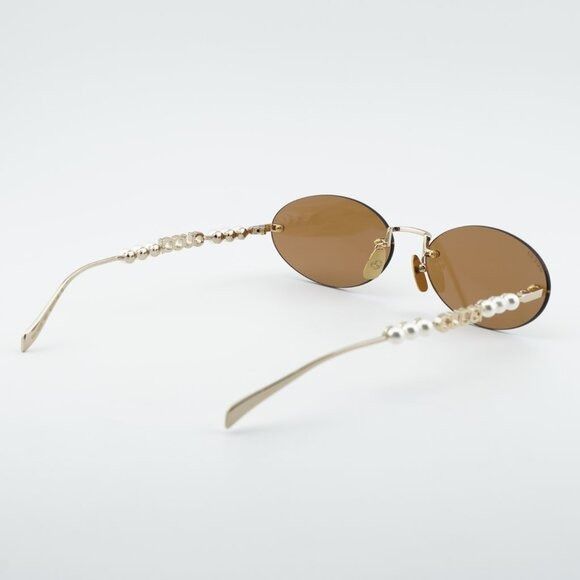 Gucci Gucci GG1922S 003 Sunglasses Endura Gold with Pearl Oval Size ONE SIZE - 9 Thumbnail