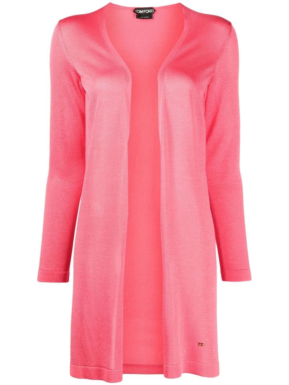 Tom Ford o1w1db10225 CGK003 Knitted Long-sleeve Cardigan in Dark Pink Size S / US 4 / IT 40 - 1 Thumbnail