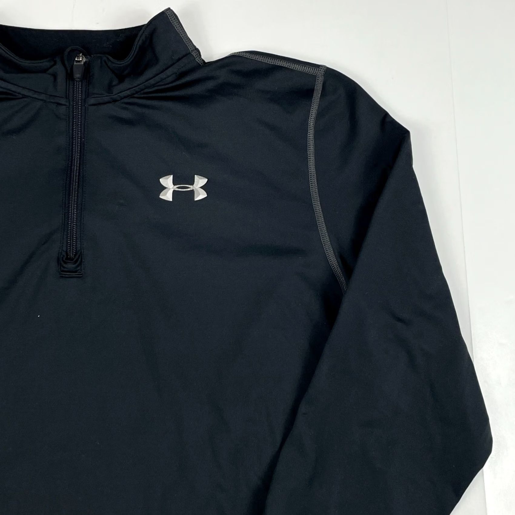 Under Armour Under Armour Shirt Men Large Black ColdGear Fitted 1/4 Zip Pullover Golf Gym Running Hiking Outdoor Size US L / EU 52-54 / 3 - 3 Thumbnail
