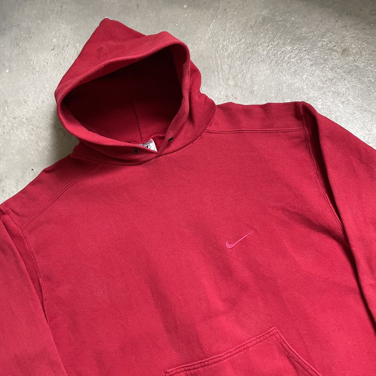 Nike Vintage Nike 90s Mini Swoosh Hoodie Boxy 🍒 Size US M / EU 48-50 / 2 - 2 Thumbnail