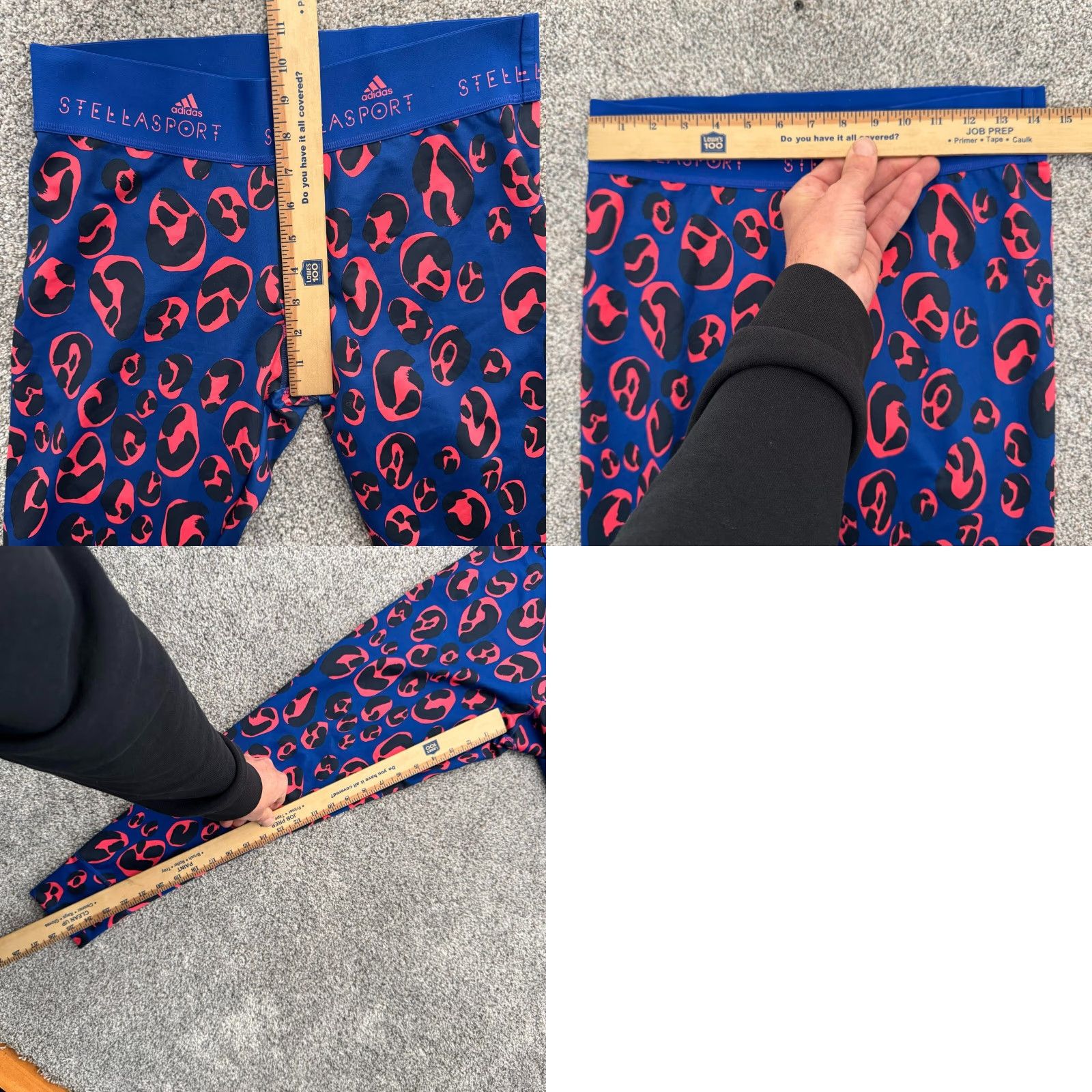 Adidas Adidas Stellasport Leggings Womens Medium Climalite Abstract Leopard Gym Yoga Size 32" / US 10 / IT 46 - 8 Thumbnail