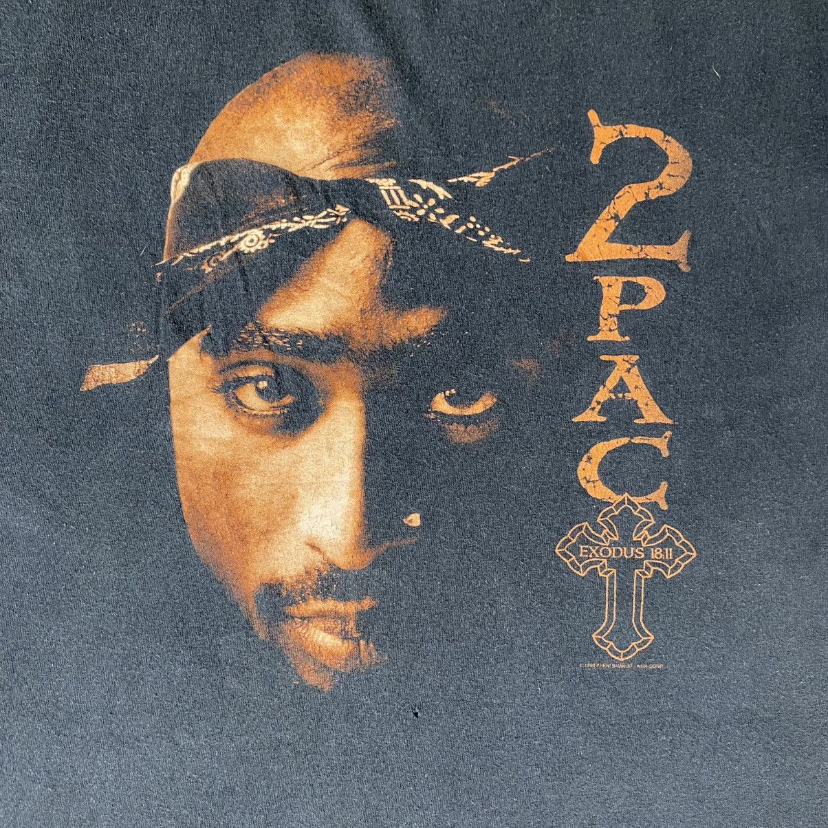 Rap Tees Vintage 1998 2PAC Portrait Exodus 18:11 Rap Tee Size US XL / EU 56 / 4 - 6 Thumbnail