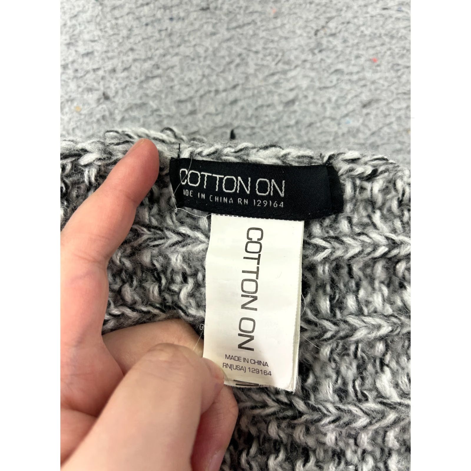Cotton On Cotton On Beanie Knit Hat Adults One Size Gray 100% Acrylic Winter Ski Beanie Mens Size ONE SIZE - 6 Thumbnail