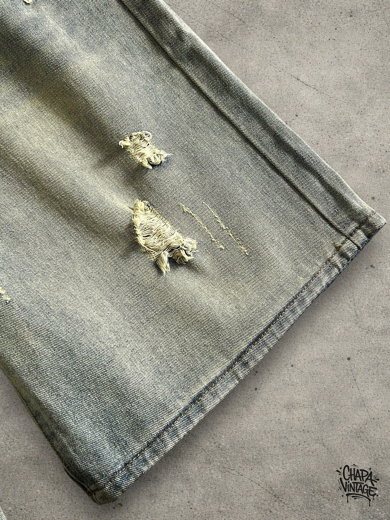Vintage Washed distressed jeans shorts Size US 32 / EU 48 - 2 Thumbnail