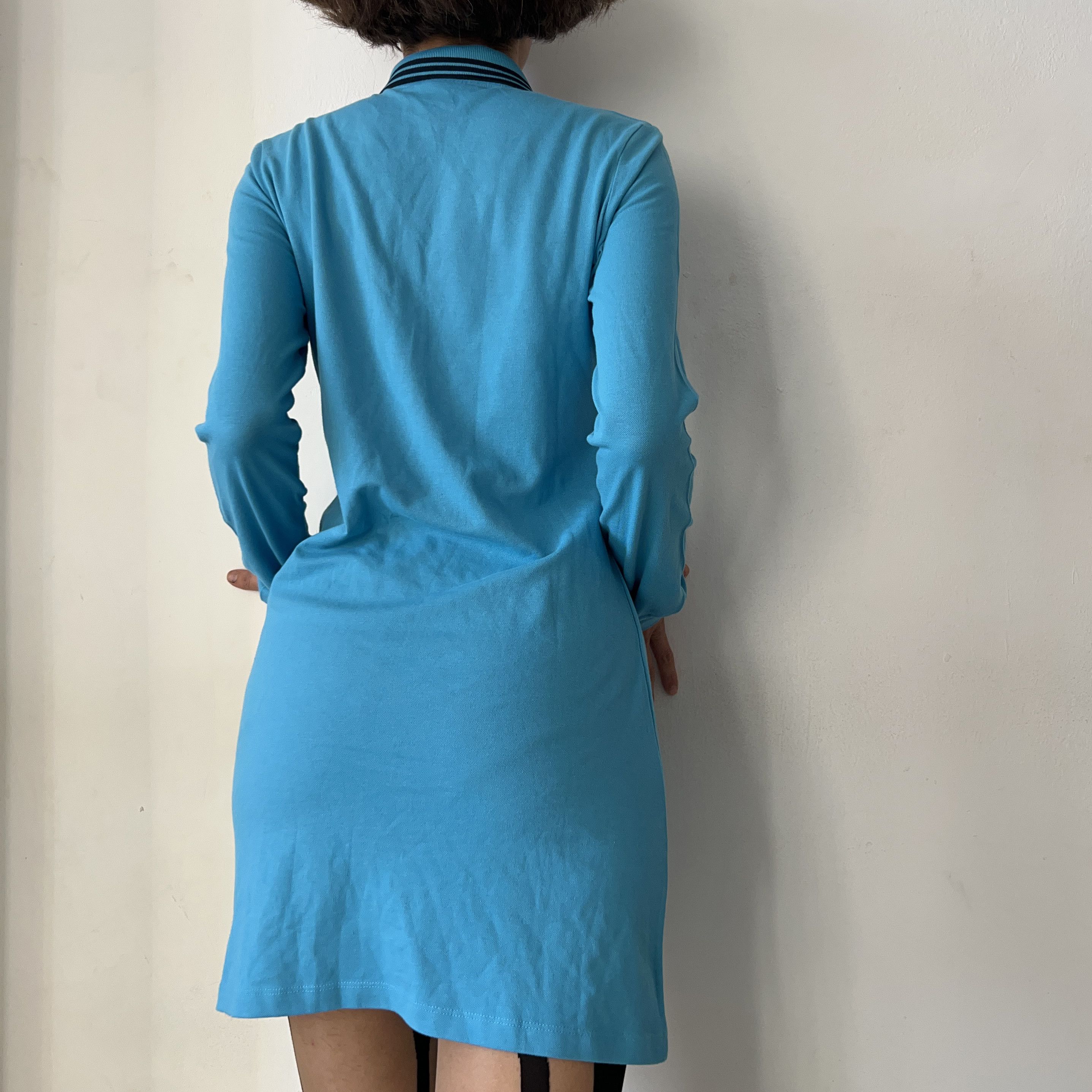 Vintage Vintage blue mod polo dress Size L / US 10 / IT 46 - 2 Thumbnail
