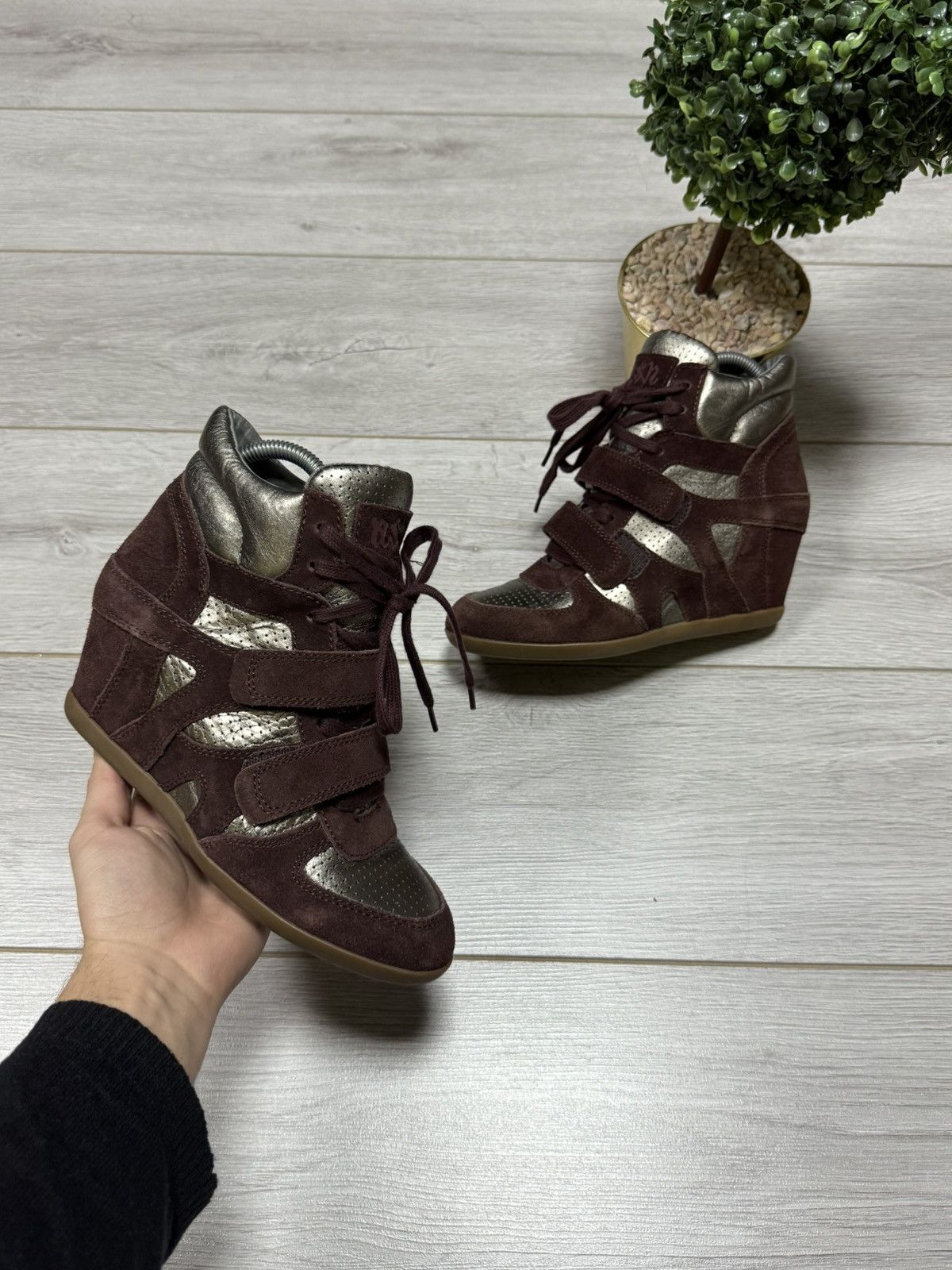 ASH ASH suede Isabel Marant style high sneakers boots vintage Size US 7 / IT 37 - 1 Thumbnail