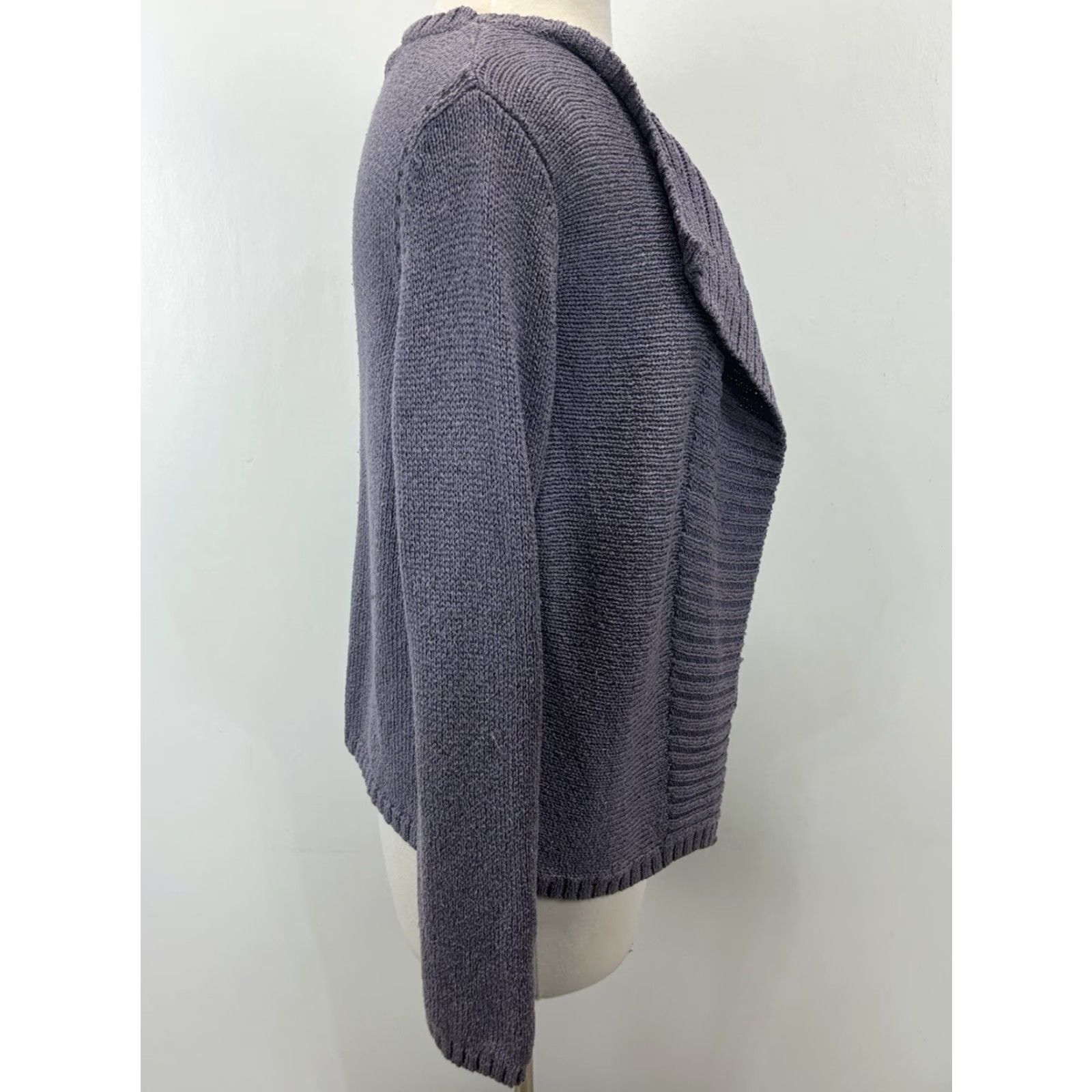 Vintage CHICO'S Open Front Cardigan Sweater Women's Size Medium Purple Knit Casual Size M / US 6-8 / IT 42-44 - 4 Thumbnail