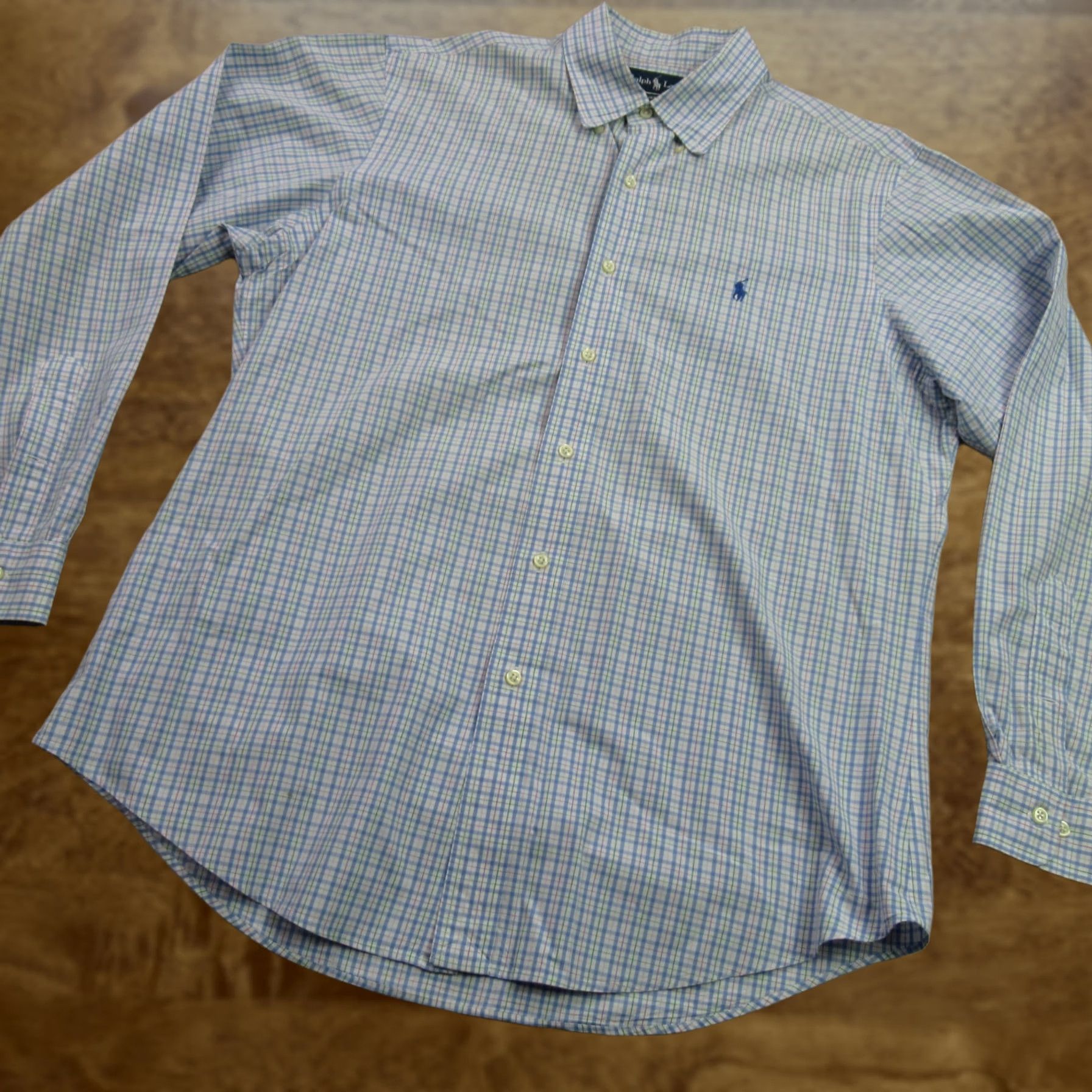 Polo Ralph Lauren Ralph Lauren Shirt Mens Long Sleeve Button Front Plaid Custom Fit 16.5 L Multicolor Cotton Knit Button-Up Collar Polo Size US L / EU 52-54 / 3 - 1 Thumbnail