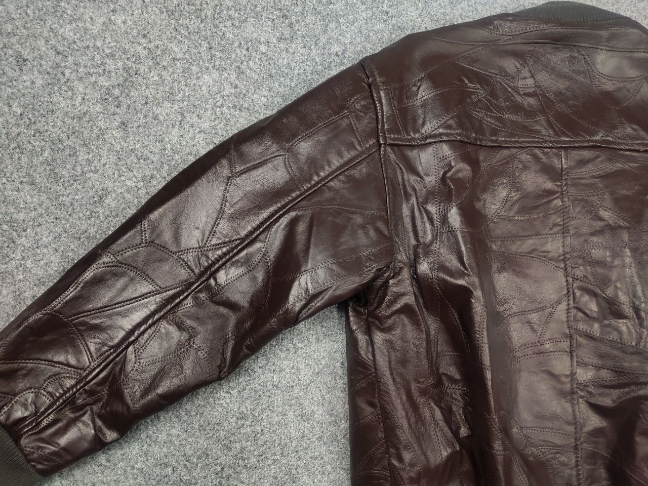 If Six Was Nine Vintage 90's brown patched leather bomber Jacket LGB Rick Size US XL / EU 56 / 4 - 10 Thumbnail
