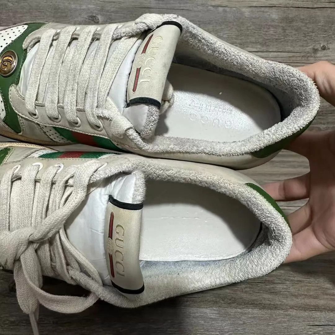 Gucci Gucci Dirty Enamel Gray-Green Sneaker Uk7 41 95N Size US 8 / EU 41 - 6 Thumbnail