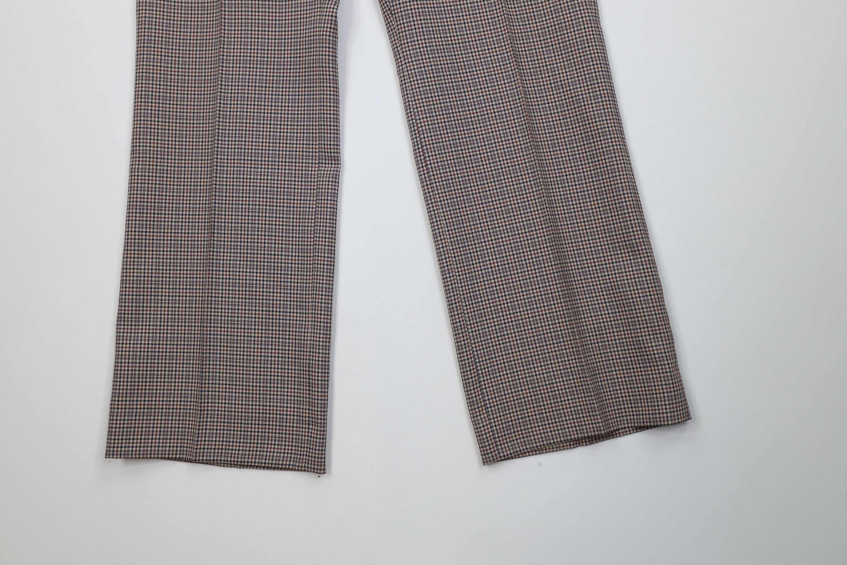 Vintage Vintage 70s Streetwear Plaid Knit Bell Bottoms Chino Pants Size US 34 / EU 50 - 4 Thumbnail