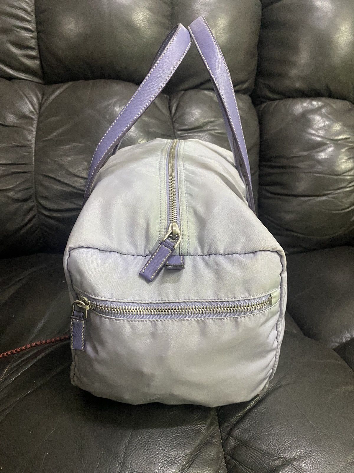 Prada Authentic Prada Tessuto Nyalon Boston Hand Bag Size ONE SIZE - 4 Thumbnail