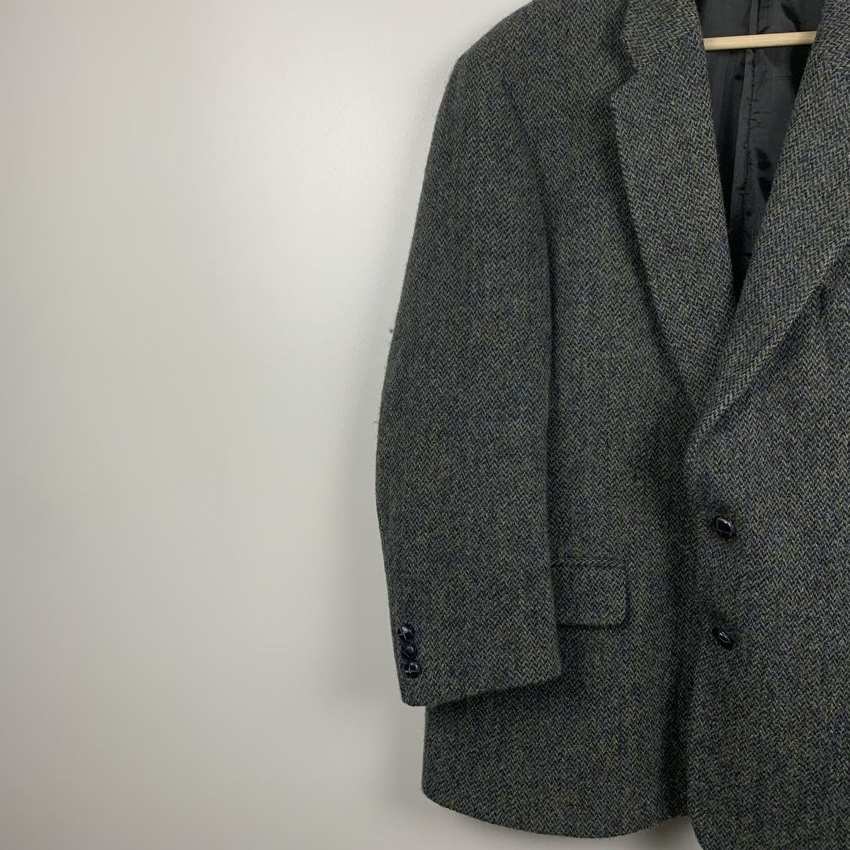 Harris Tweed Harris Tweed Herringbone Wool Blazer Jacket Size 42 Short Size 42S - 4 Thumbnail