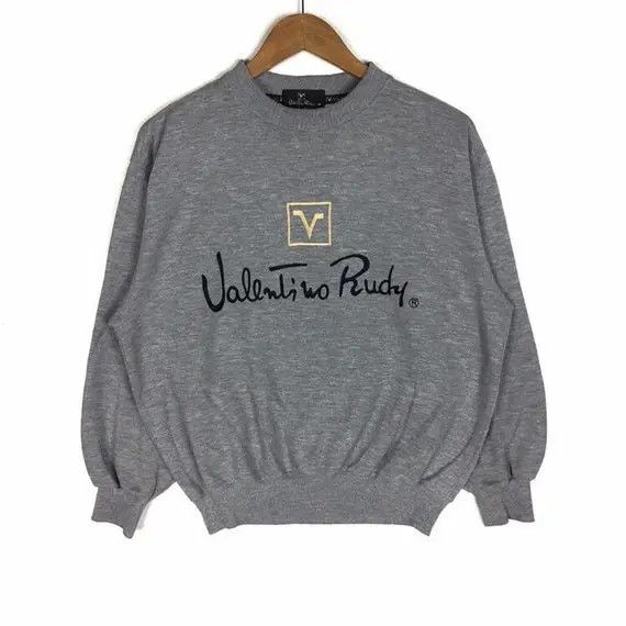 Vintage Vtg VALENTINO RUDY Sweatshirt Crewneck Spellout Embroidered Size US M / EU 48-50 / 2 - 1 Thumbnail