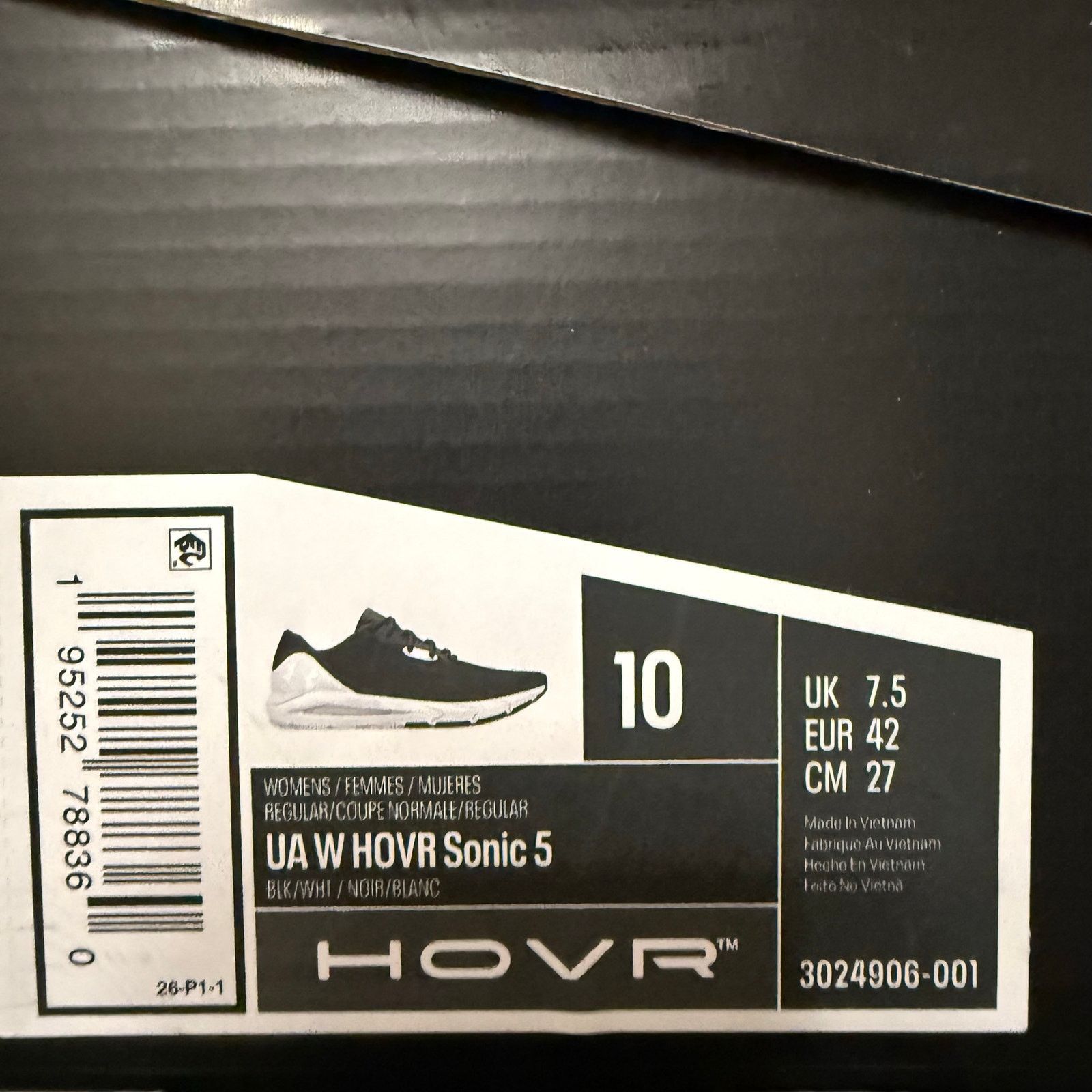 Under Armour UNDER ARMOUR WOMEN'S 10 HOVR SONIC 5 BLK 3024906-001 Size US 10 / IT 40 - 6 Thumbnail