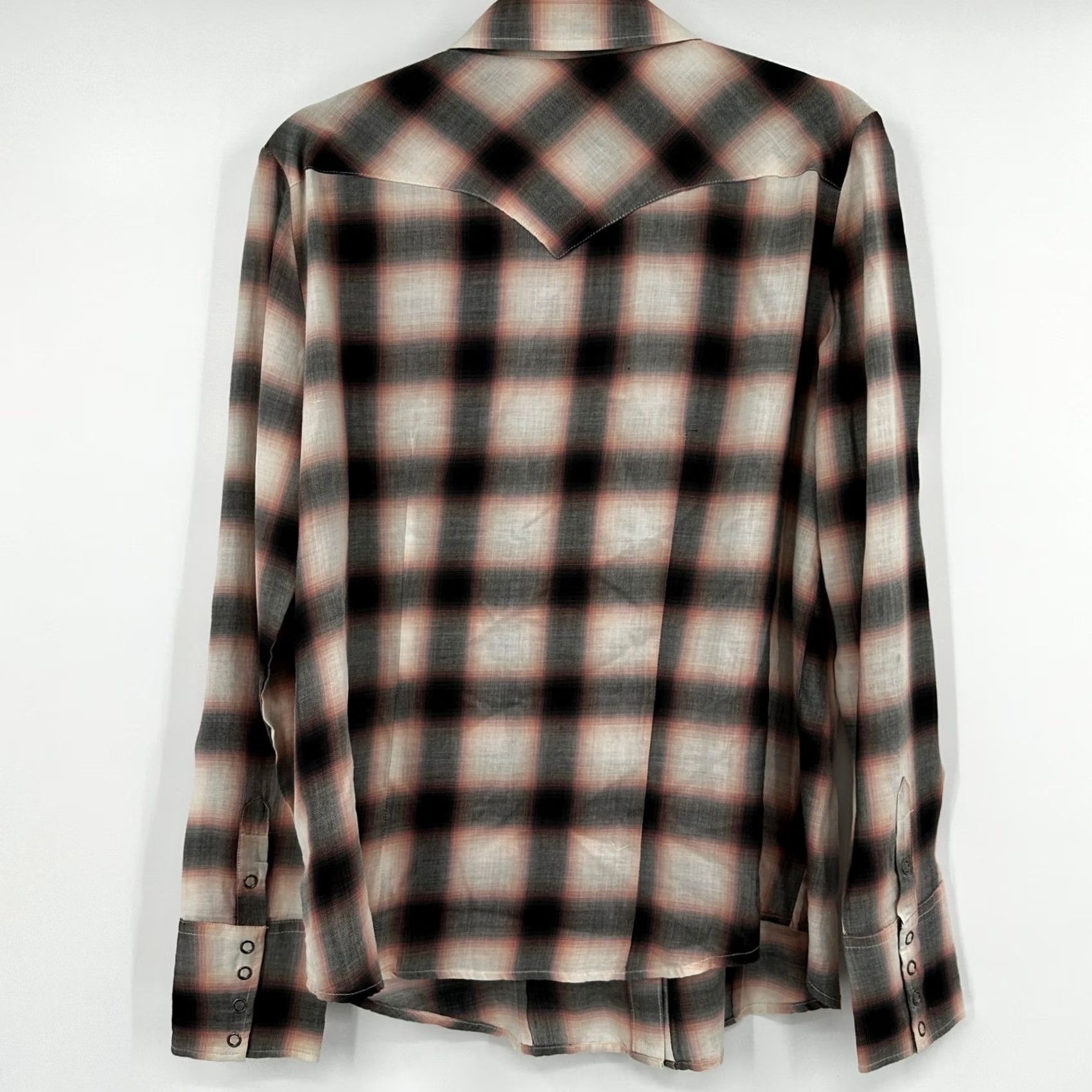 Stetson Stetson Western Snap Front Plaid Shirt Large Cotton Womens Cowgirl Ranch Country Size L / US 10 / IT 46 - 6 Thumbnail