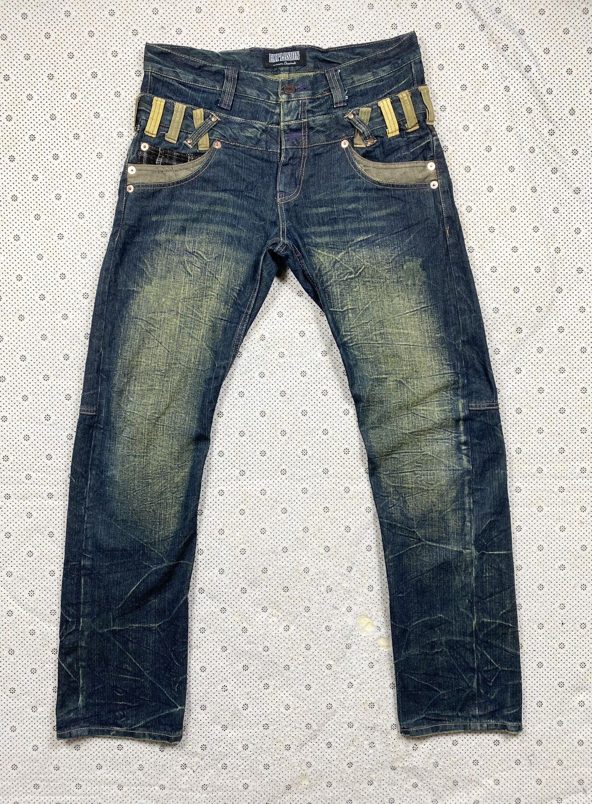 image of Double Waist Distressed Denim By Dominate in Black, Men's (Size 34)
