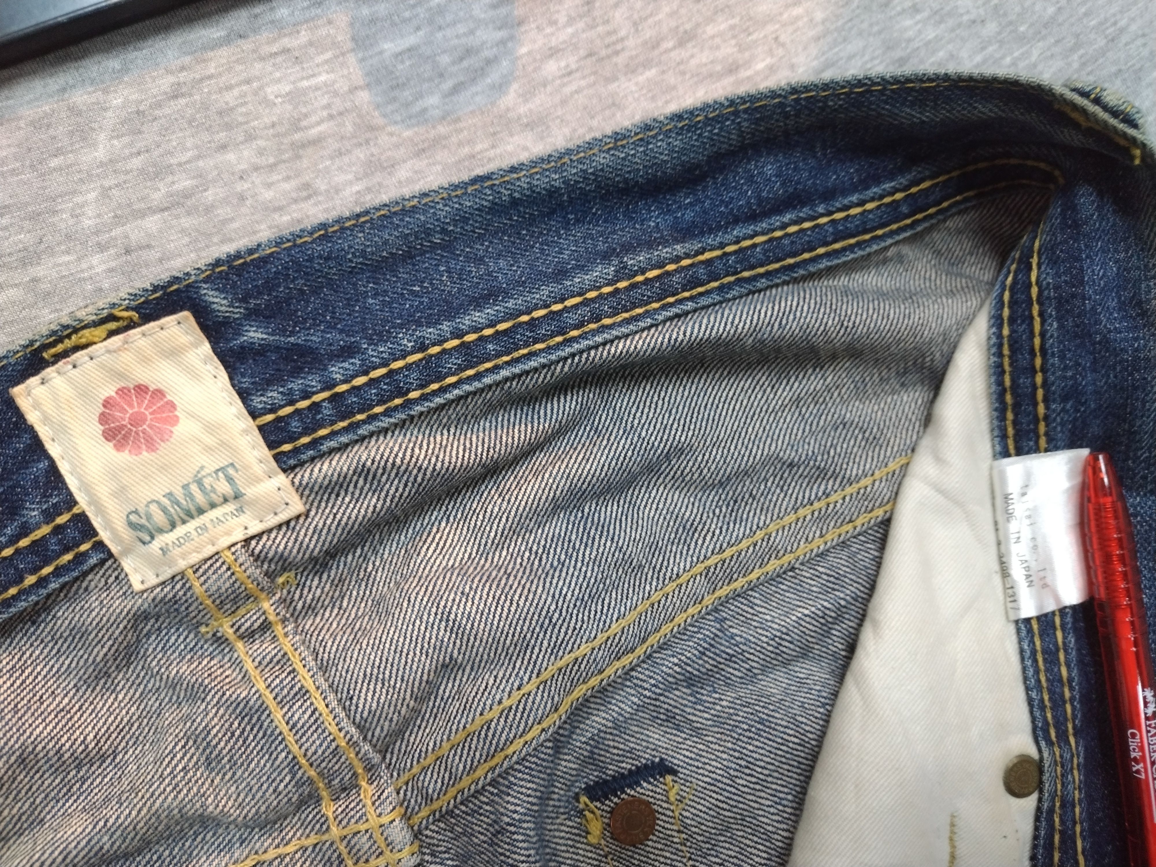 Japanese Brand Vtg selvedge somet straight jeans nice design & character Size US 32 / EU 48 - 7 Thumbnail