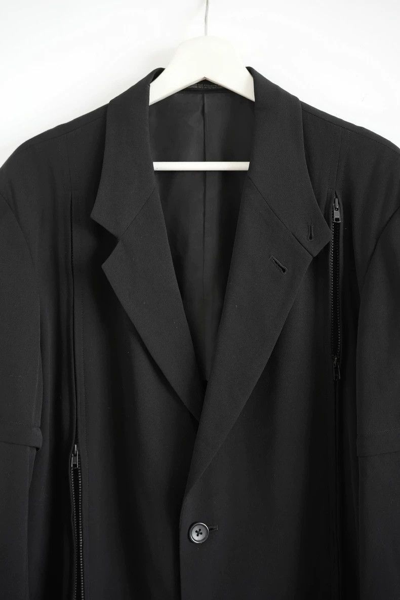 Yohji Yamamoto Yohji Yamamoto Yohji Yamamoto Black Zip Blazer Jacket Size US S / EU 44-46 / 1 - 5 Thumbnail