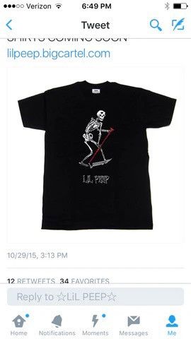 Lil Peep Lil Peep October tee Size US L / EU 52-54 / 3 - 19 Thumbnail