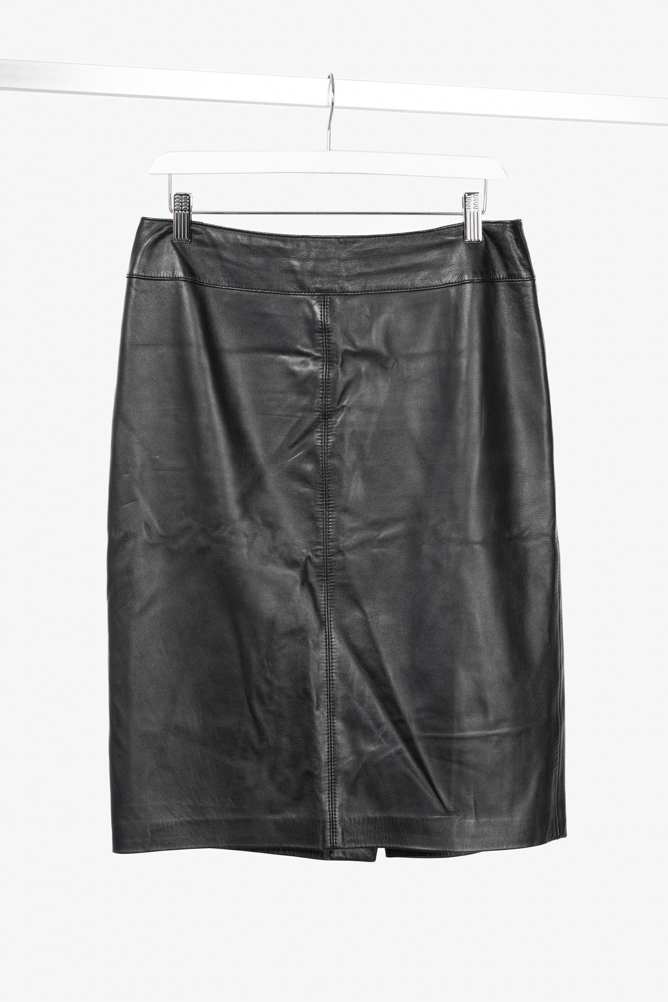 Escada Escada Black Lamb-Leather Pencil Skirt Size 30" / US 8 / IT 44 - 1 Thumbnail