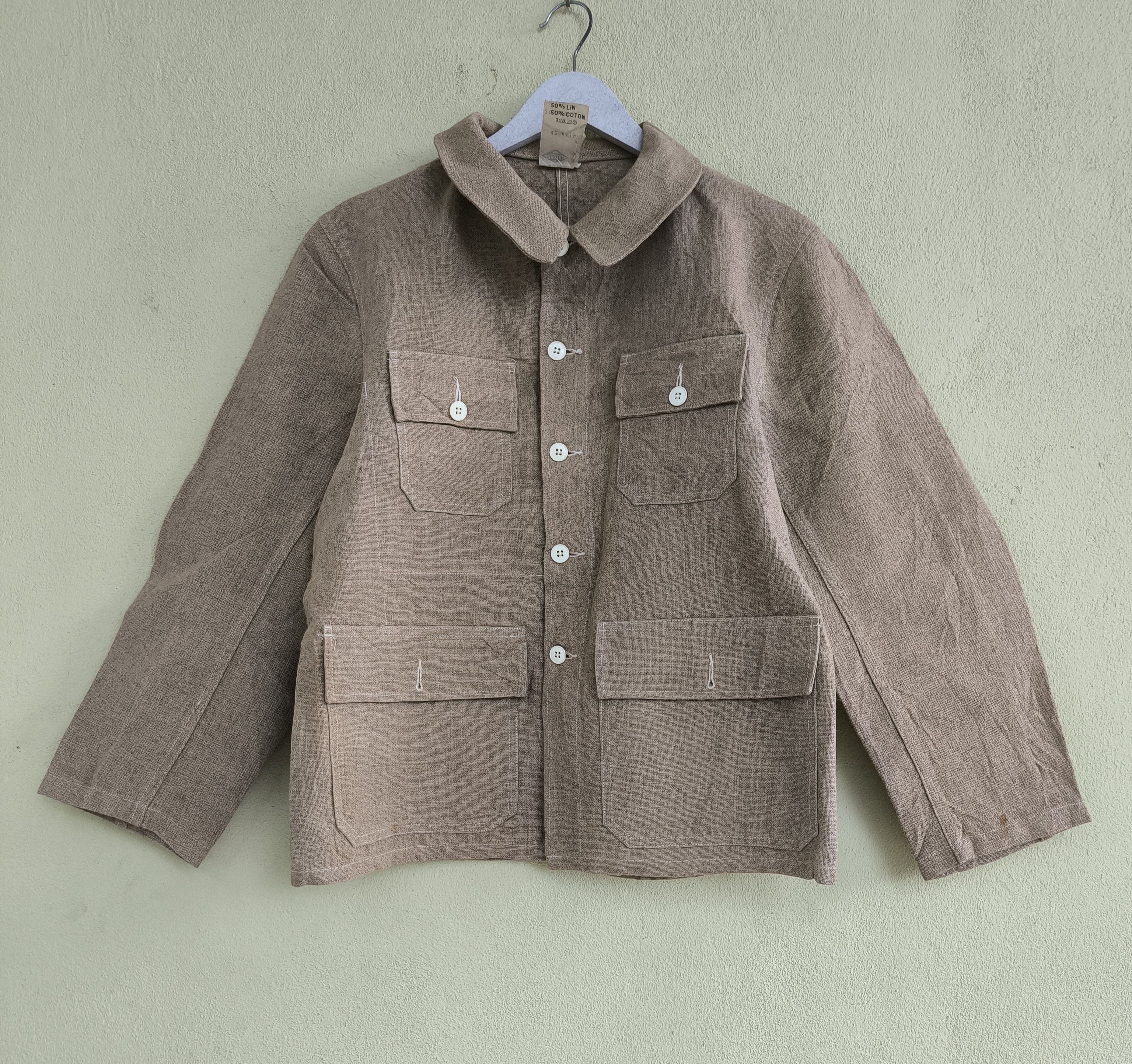 Danton × Vintage Vtg DANTON linen workwear jacket Size US M / EU 48-50 / 2 - 1 Thumbnail