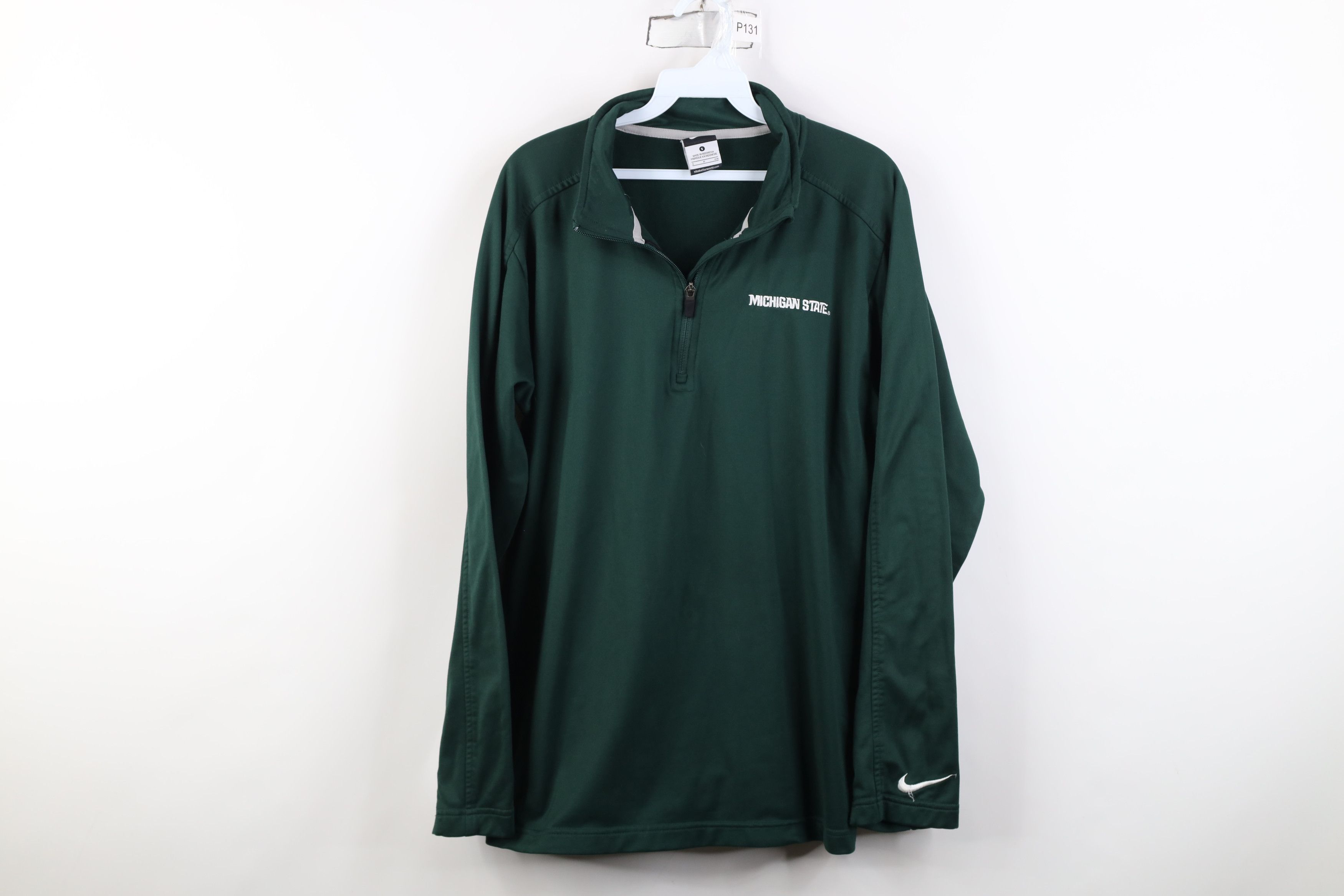 Nike Nike Michigan State University 1/4 Zip Pullover Sweater Size US S / EU 44-46 / 1 - 1 Thumbnail