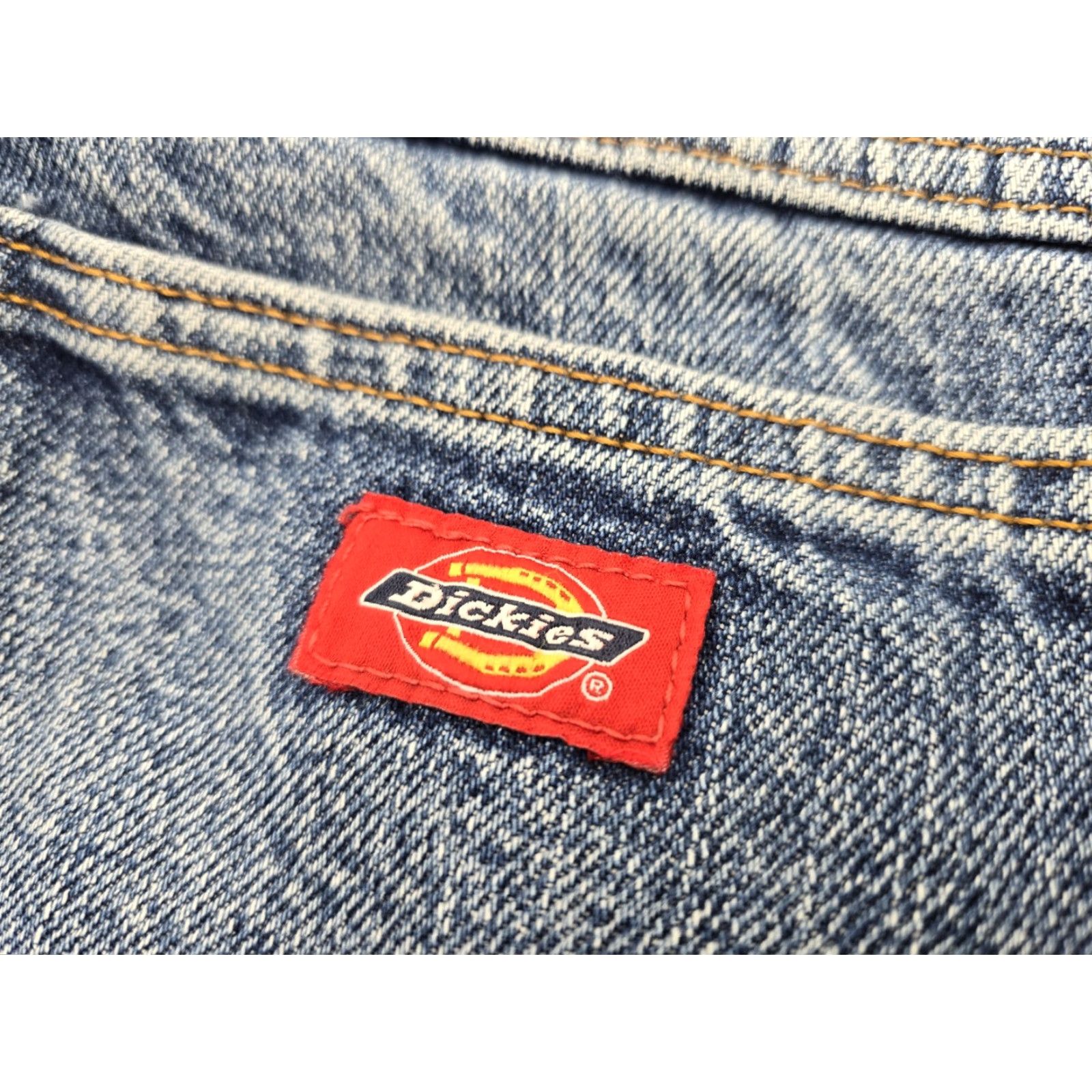 Dickies Dickies Jeans - Women - 36x31 - 90s Blue Light Wash - Plus Size - 5-Pocket Denim - Button Zip - Inseam 31 - Straight Style - Vintage? No Size 25" / US 0 / IT 36 - 4 Thumbnail