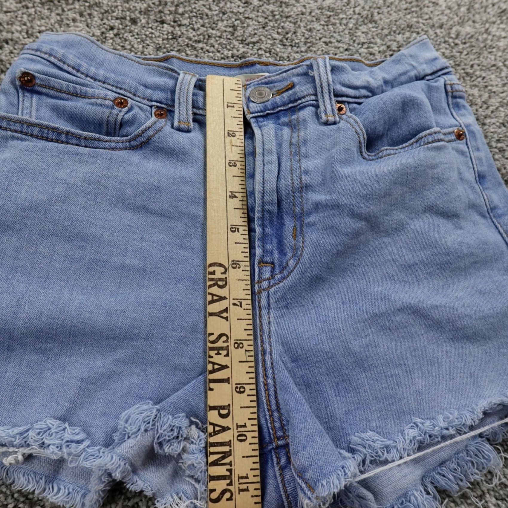 Levi's Levis Shorts Womens 28 Blue Denim Jean Cut Off High Rise Micro Booty Hot Pants Denim Shorts Jeans Cut Off Blue Size 28" / US 6 / IT 42 - 4 Thumbnail