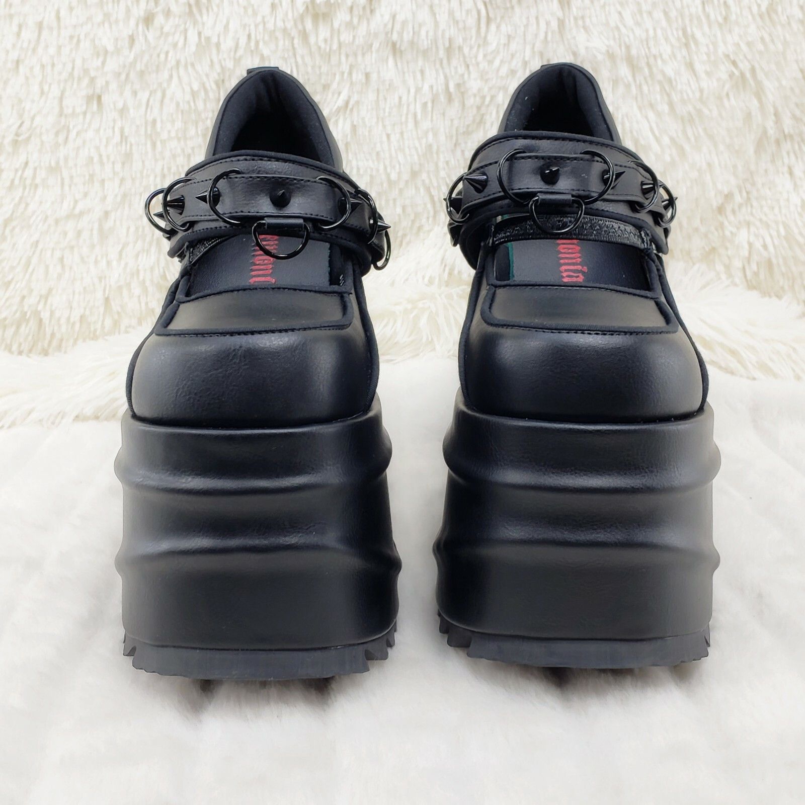 Demonia Cult DEMONIA Wave 48- 6" Platform Black Matte Goth Punk Mary Jane Size US 11 / IT 41 - 7 Thumbnail
