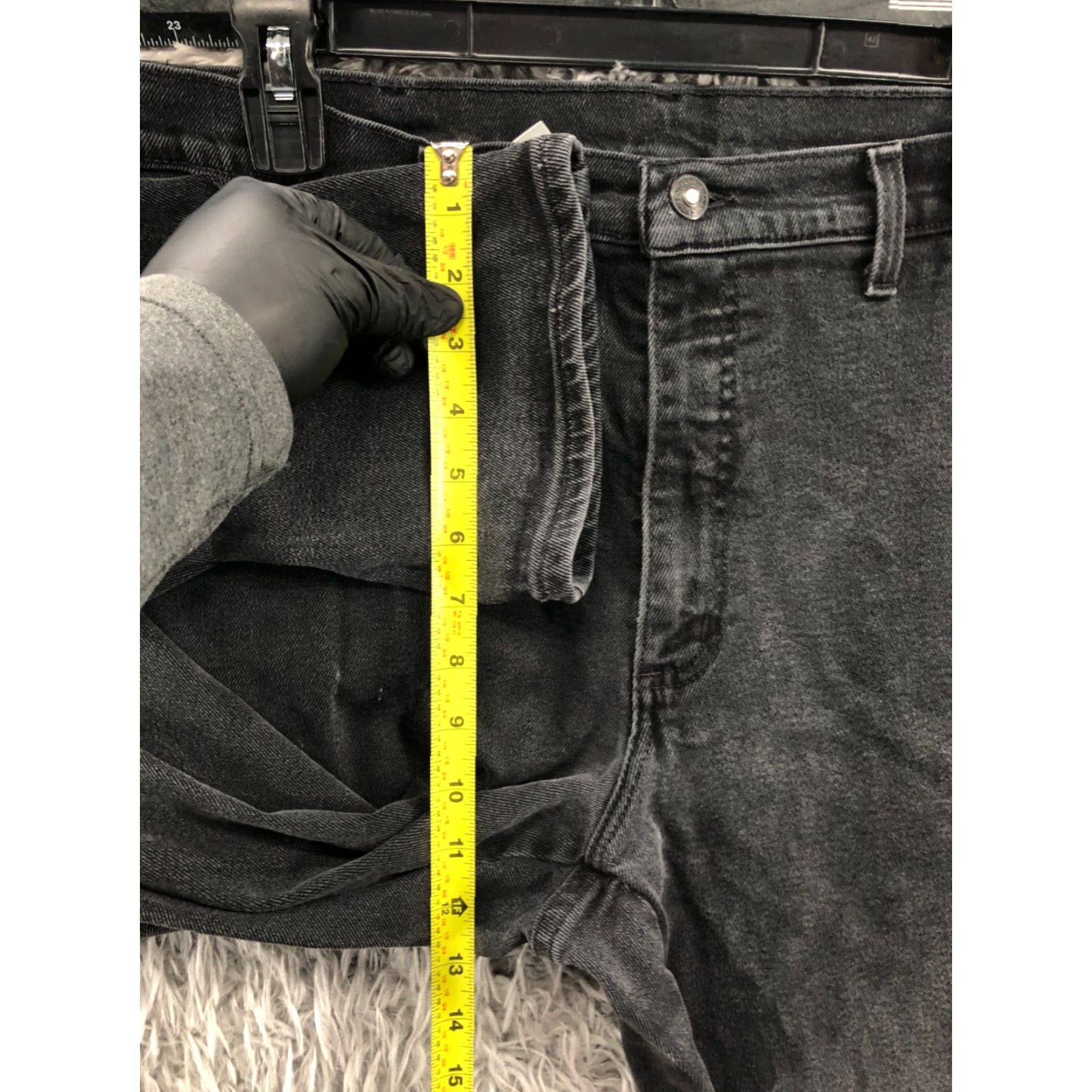 Lands' End Lands' End Jeans 38 Mens Straight 5-Pocket Denim Dark Wash Black Mid Rise Regular Fit Size US 38 / EU 54 - 4 Thumbnail