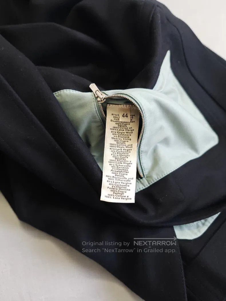 Hermes Hermes Navy Blue 87% Wool + 10% Cashmere Loose Fit Jacket Size US S / EU 44-46 / 1 - 6 Thumbnail