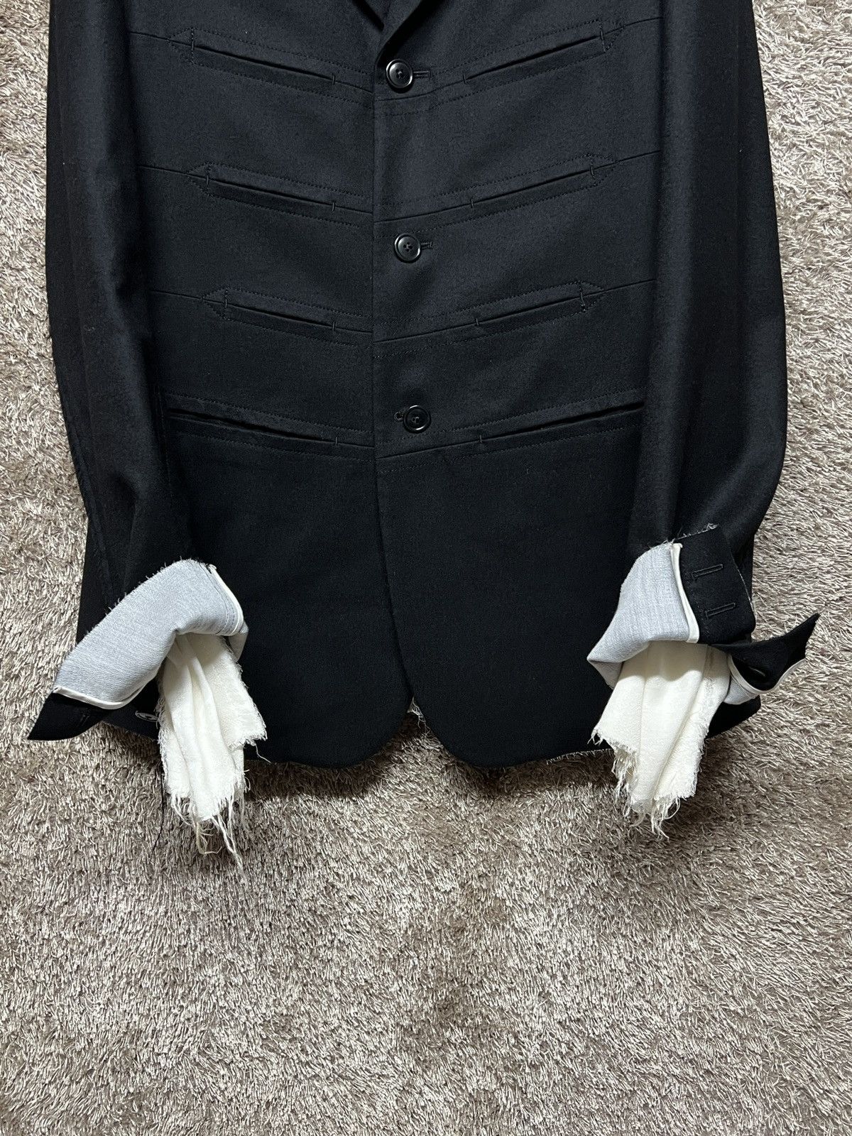 Takahiromiyashita The Soloist. AW17 10-Pocket cut out sleeve Wool Blazer Size 50L - 2 Thumbnail