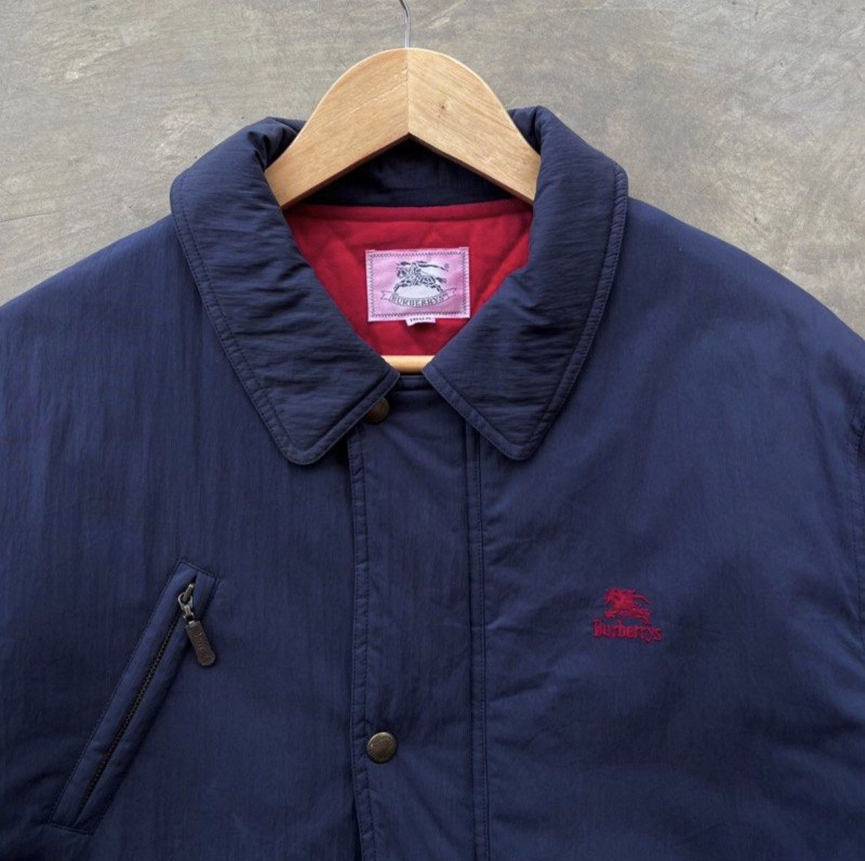 Burberry Vintage Burberrys Embroidery Logo Lined Quilted Jacket Size US M / EU 48-50 / 2 - 2 Thumbnail