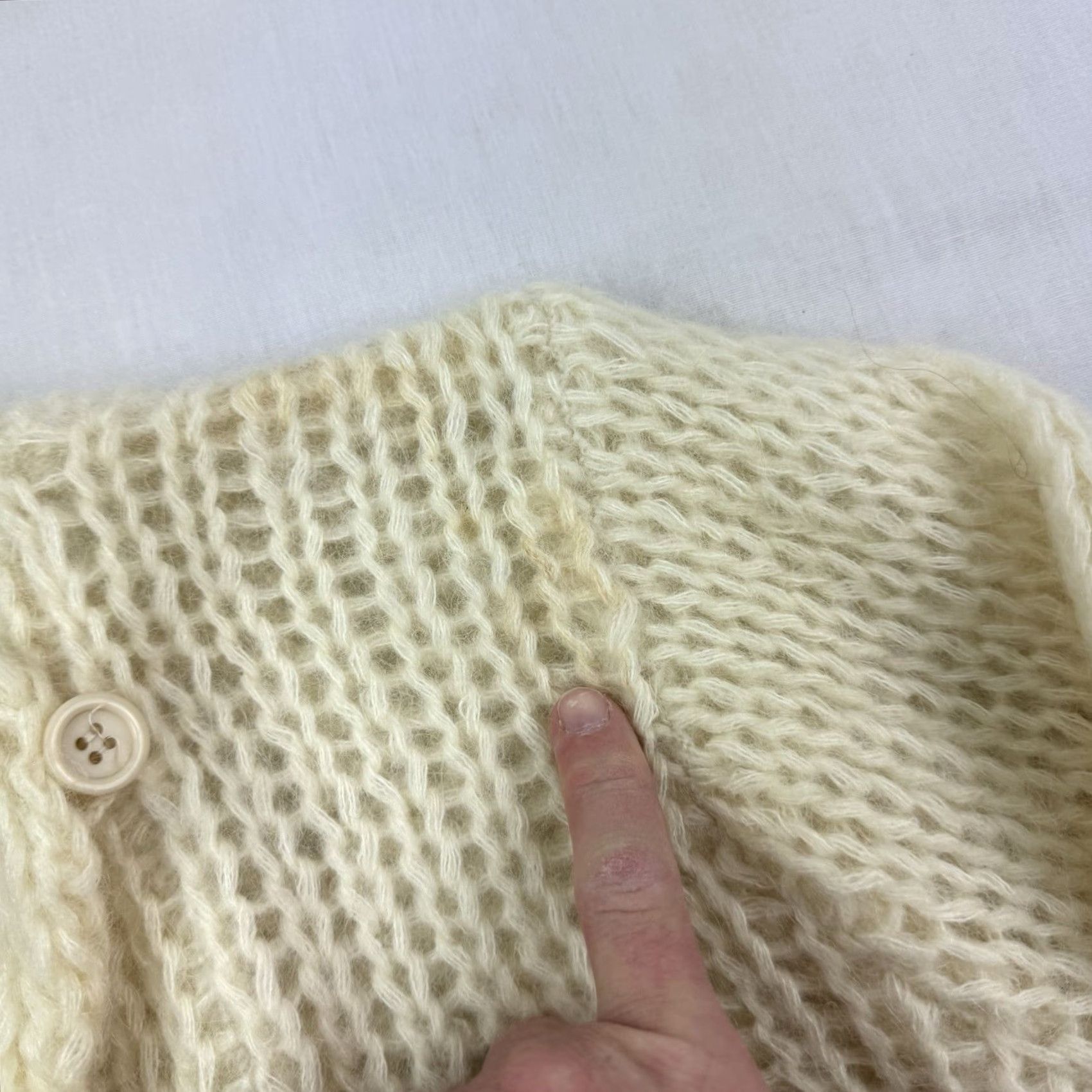 Vintage VINTAGE IB Diffusion Sweater Womens M Knit Mohair Wool Ivory 90s Hipster Shrug Mens Womens Girls Boys Size M / US 6-8 / IT 42-44 - 7 Thumbnail