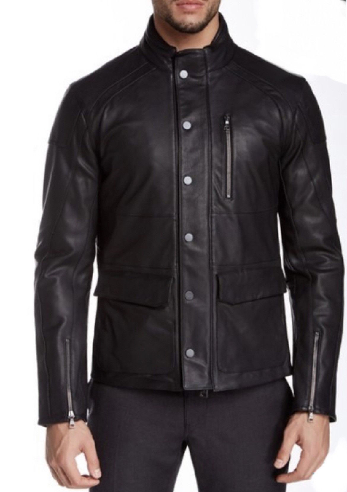 John Varvatos Leather Moto Size EU 54 USA 44 Size US L / EU 52-54 / 3 - 4 Thumbnail