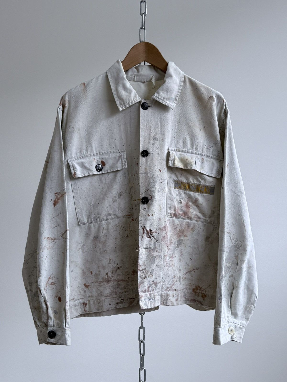 Vetra Vintage 1978 Dated German Thrashed Sanfor Chore Work Jacket Size US L / EU 52-54 / 3 - 7 Thumbnail
